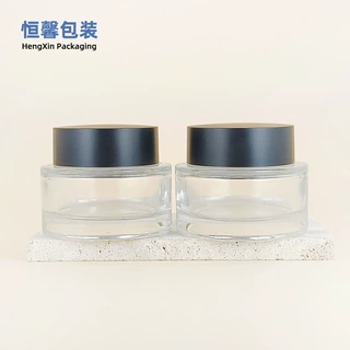 定制50g面霜分装瓶厚底玻璃广口膏霜瓶 30g眼霜瓶 化妆品包材批发