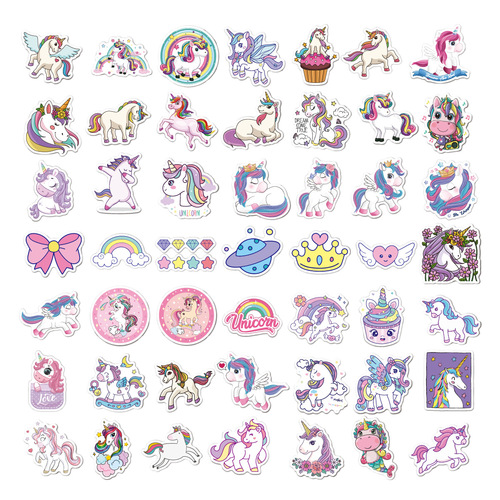 Unicorn Stickers 100 Kids Graffiti Cartoon Stickers Luggage Guitar Skateboard Laptop Stickers