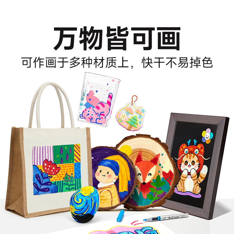 Seleccione estrictamente un marcador de cabeza suave de 80 colores de un solo color a granel de un solo cabezal Touchmark de acrílico líquido directo