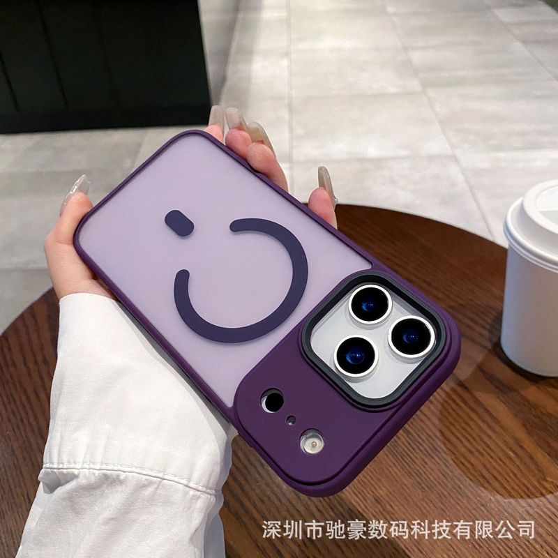 适用iPhone17promax肤感磨砂磁吸手机壳苹果16大孔全包防摔PC套15|undefined