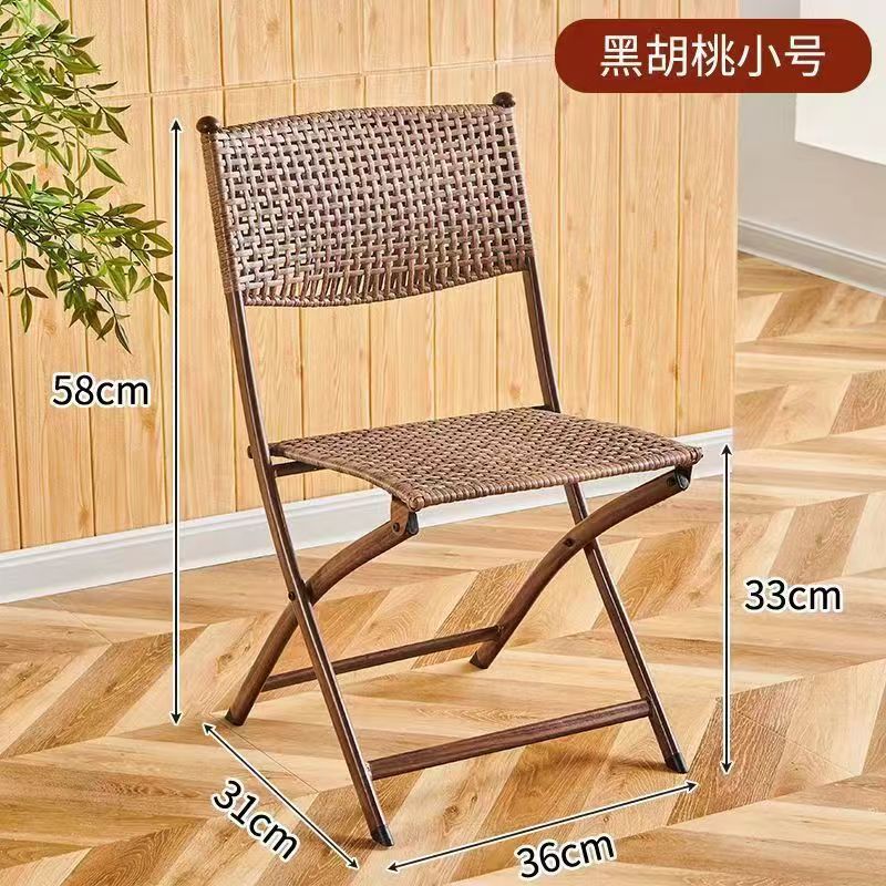 silla plegable de caña hecha a mano simple camping barbacoa al aire libre balcón sala de estar comodidad selección de mesa silla caña silla