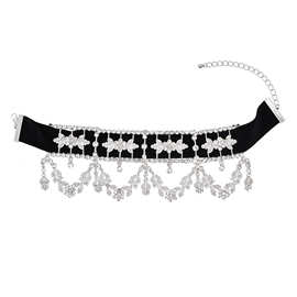 欧美个性气质高级感锁骨链奢华重工水钻颈链舞会晚宴配饰项链女