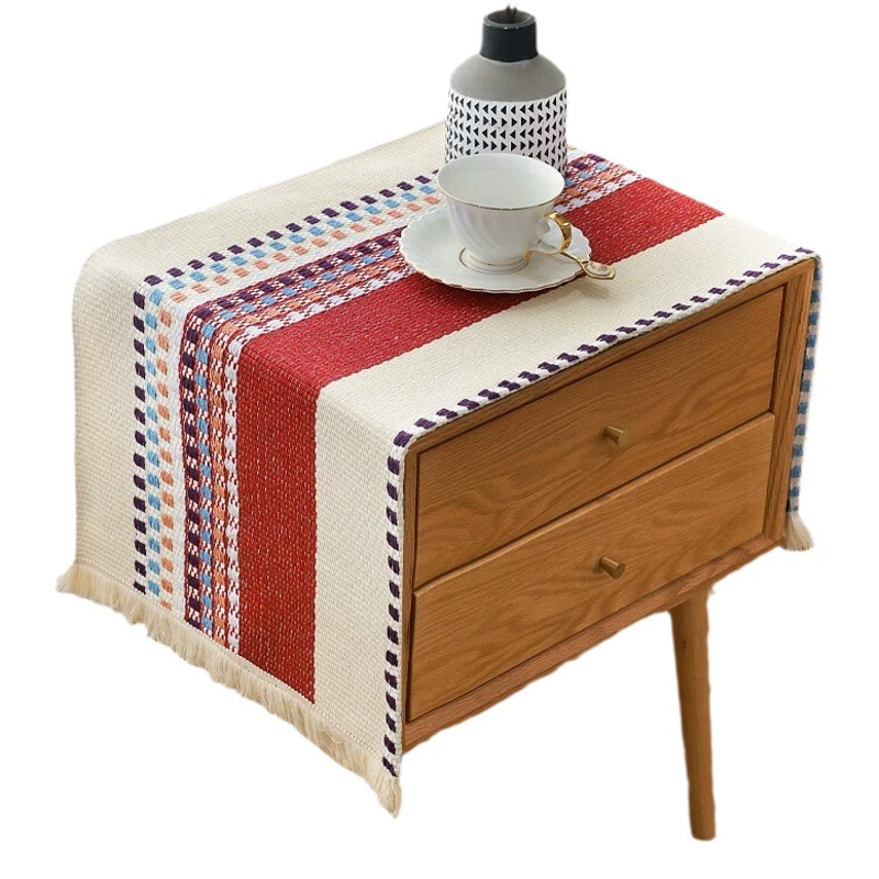 Тканый чехол для прикроватной тумбочки Тканевое полотенце Легкое Роскошный высококачественный пылезащитный чехол для спальни Высококачественная подушка для прикроватной тумбочки Новый простой современный