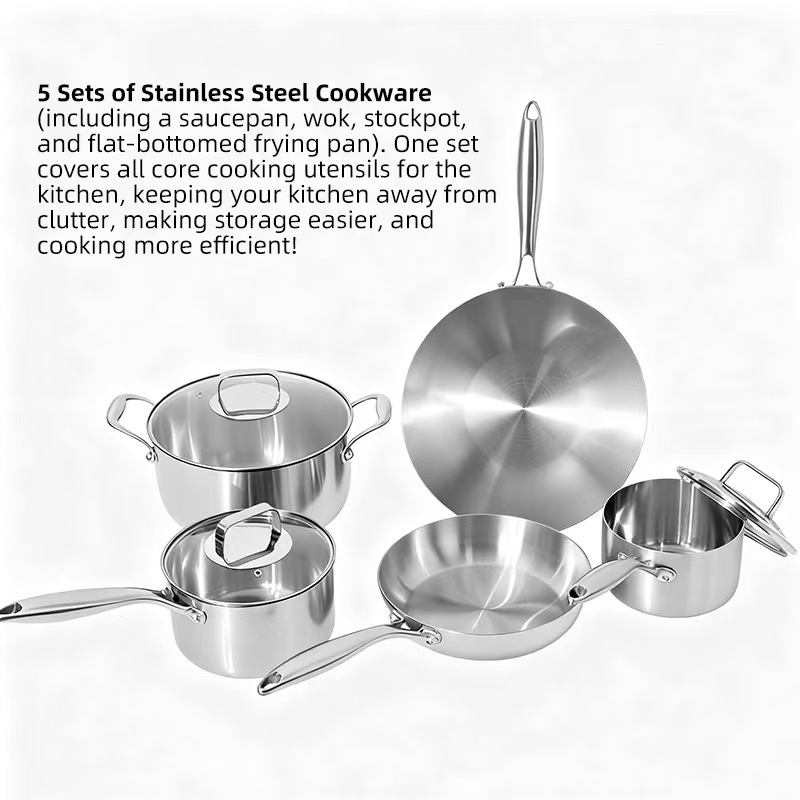 acero de tres capas 316 acero inoxidable cocinador de vapor de cocción doméstico extra grueso cocinador integral cocinador de grado de alimentos cocinador electromagnético quemador