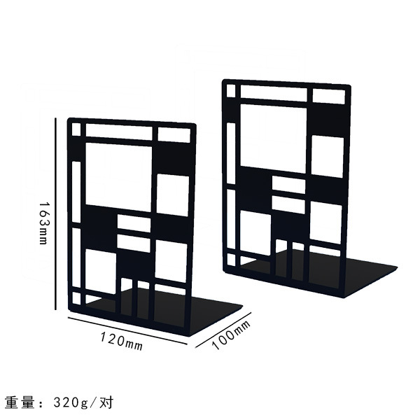 Libro de metal con forma hueca, estante de almacenamiento de libros para estudiantes creativos, libro de oficina de escritorio, personalización al por mayor de soportes para libros