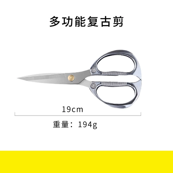 [Damage guarantee] Silver retro scissors