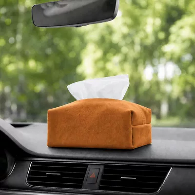 Car tissue box/set tissue dispenser, sunroof in-car automotive - yellowish-brown