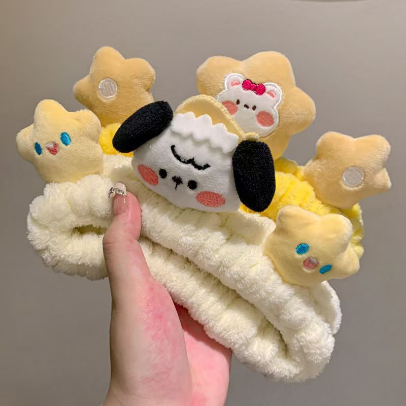 Nuevos dibujos animados miedo de lavar la cara de un perro cabello extraño cabello estrellas cabello de peluche personalidad pinzas de cabello al por mayor