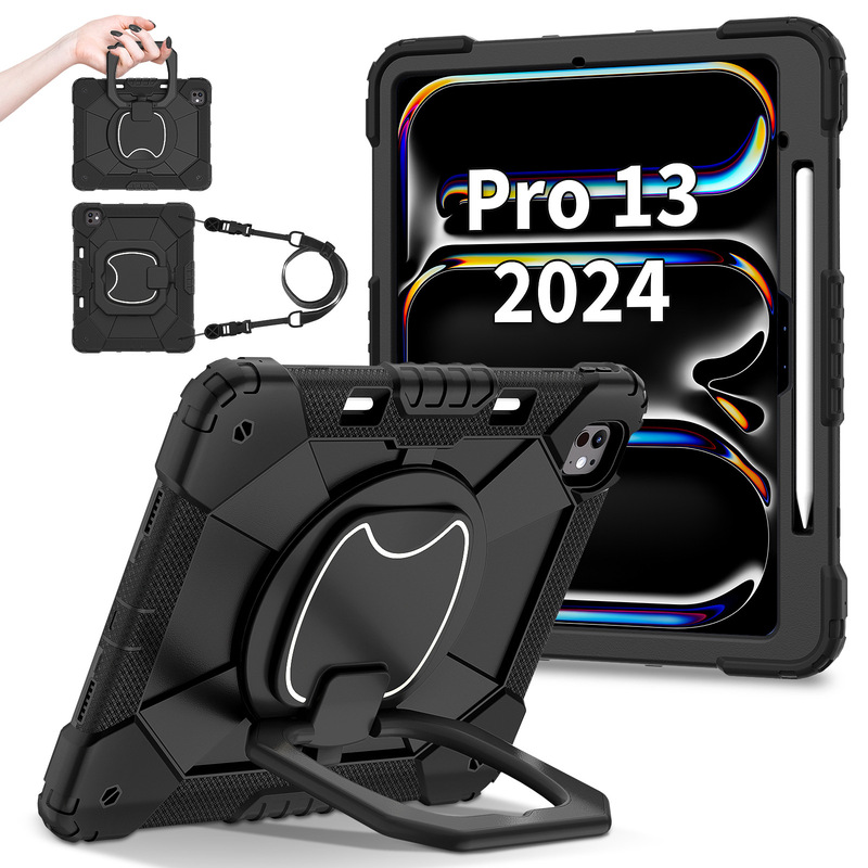 Suitable for iPad Pro13 M4 (2024) with Suction Pen Slot and Bracket Anti-Fall Shell High-Altitude Drop Protection Suitable for iPad Pro13 M4 (2024) with Suction Pen Slot and Bracket Anti-Fall Shell High-Altitude Drop Protection