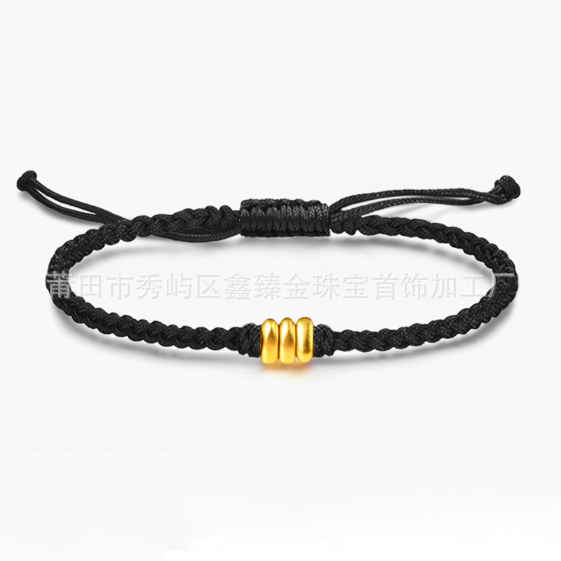 깨진 순금 3개 + 수제 검은색 밧줄 + 선물 상자 + 인증서