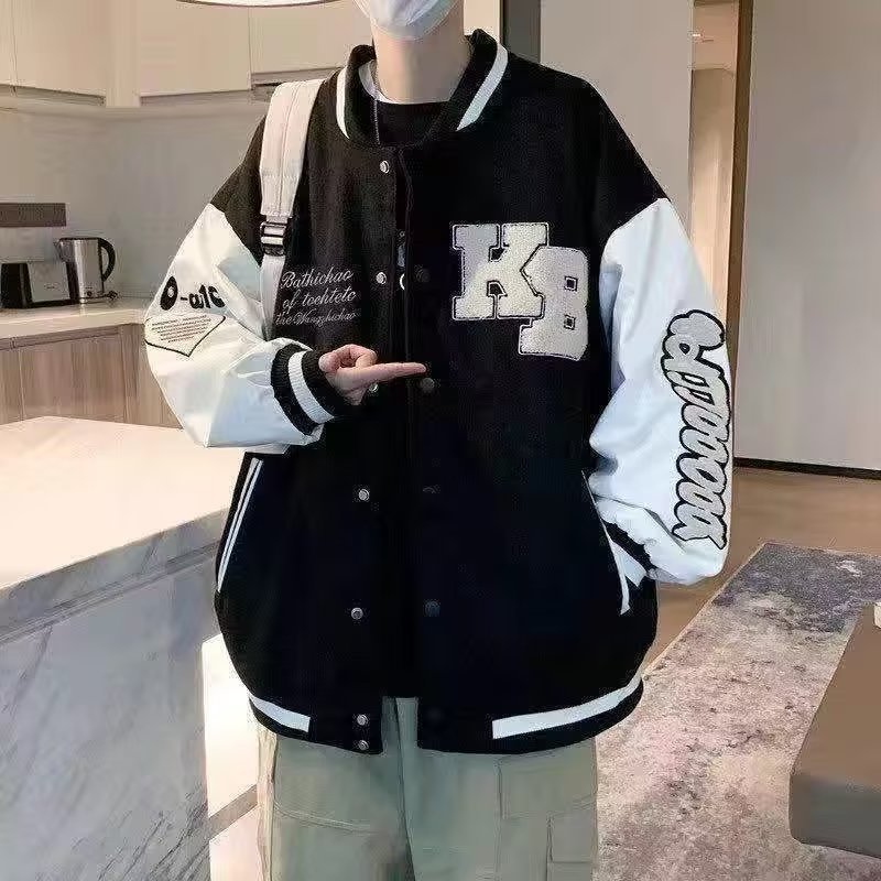 秋冬季日系外套男潮牌高级感小众夹克情侣款港风百搭潮流衣服秋冬
