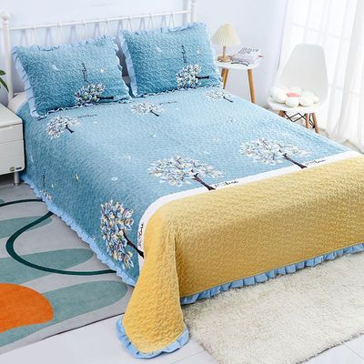 Blanket Bed covers milk singleton Three ins double-deck Cotton clip winter Tatami Plush sheet