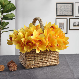 Simulated cymbidium fake flowers 3D printed home desktop ornaments simulated orchid wedding bouquet cymbidium simulated flowers