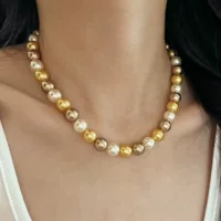 Ретро ожерелье из жемчуга, цепочка для ключей/сумки, 10 мм