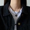 South Korean fashionable spring goods, necklace stainless steel with letters, trend of season, internet celebrity
