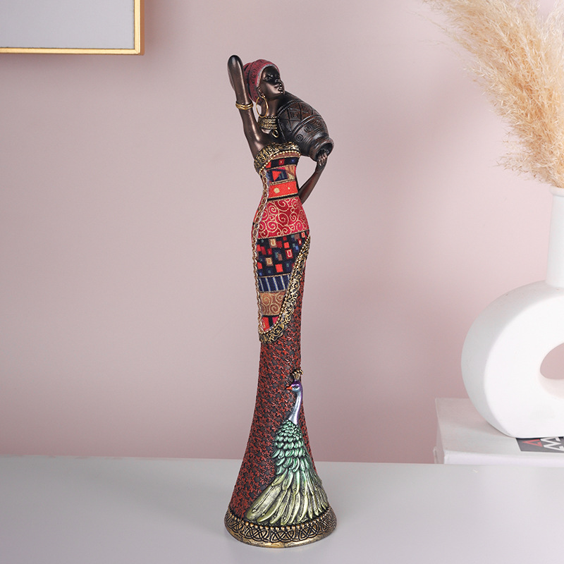 Tribus africanas exóticas decoraciones vestibulares decoración del hogar creativa mujer negra decoraciones retro