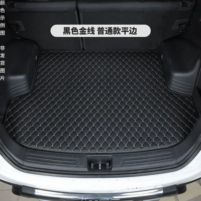 Lexus RX Special – Trunk Mat - black-with-gold-threadflat-edge-thickened-version-lexus-rx-imported-with-mechanism-hole-on-the-right-side-2016-2022-models