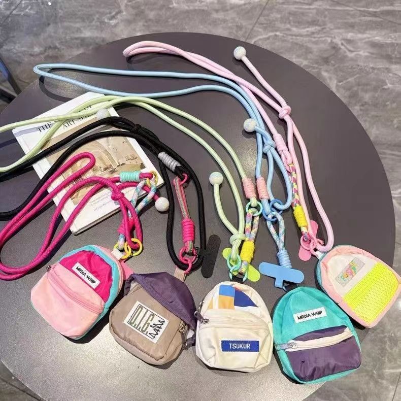 New Color Three-Strand Coin Purse Mobile Phone Lanyard Long Rope Cross-Body Carryable Men's and Women's Outdoor Mountaineering Strap Amplifier Hanging Chain