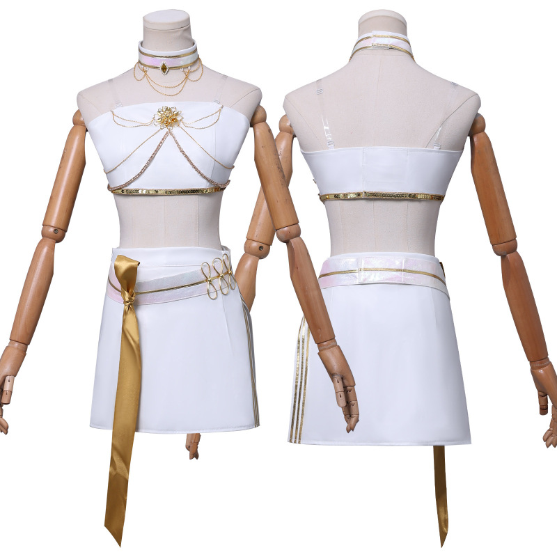 K-POP ハンターウィッチコス服ミラゾイルミ白革歌唱服コスプレハロウィン衣装|undefined