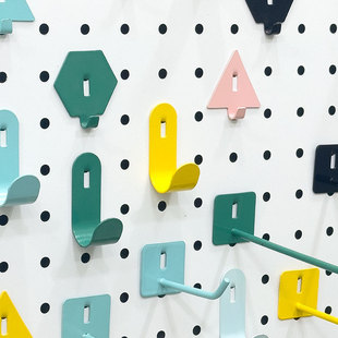 Perforated Board Accessories Hook Round Hole Storage Rack Hardware Desk Rack DIY Storage Basket Magnetic Suction Without Others