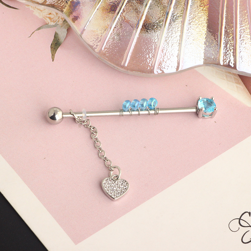 Stainless Steel Industrial Ear Long Rod Body Piercing Ear Bone Nail Export Jewelry detail image 11