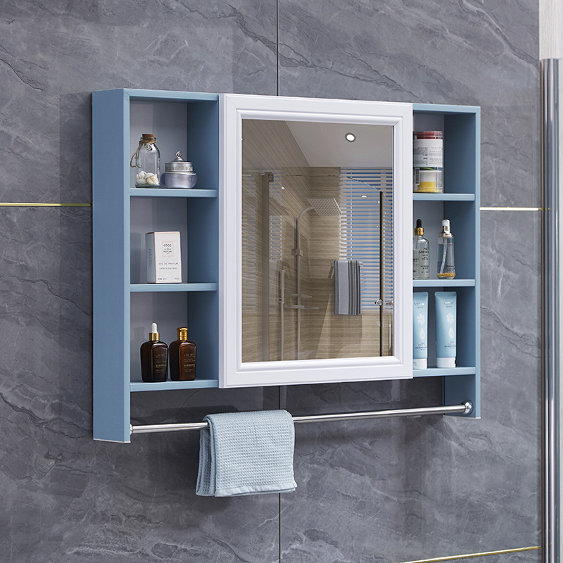 浴室镜柜挂墙式置物架镜面柜厕所梳妆镜收纳一体柜储物卫生间新品
