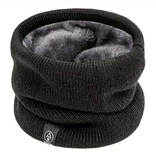 Neck Warmer, No Need to Tie a Scarf, Knitted and Fleece-Lined, New Style for Outdoor Travel, Neck Protection, Fashionable Neck Warmer, Unisex, Popular Style