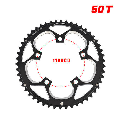 GOLDIX road bike chainring ultra-light 7075 aluminum alloy chainring 50/34T sprocket 110BCD