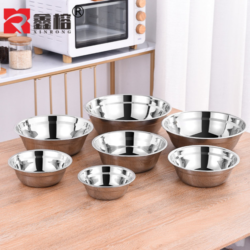 Stainless steel basin soup basin kitchen household soup bowl rice bowl canteen noodle bowl egg basin noodle basin noodle basin multi-purpose soup basin