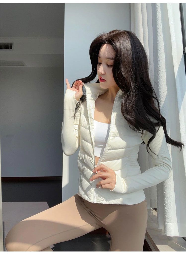 ChicShe Sports Yoga Down Jacket Women Skiing Running Hiking Autumn Winter Lightweight Fitness Inner Layer Windproof Warm Coat_voghion.com