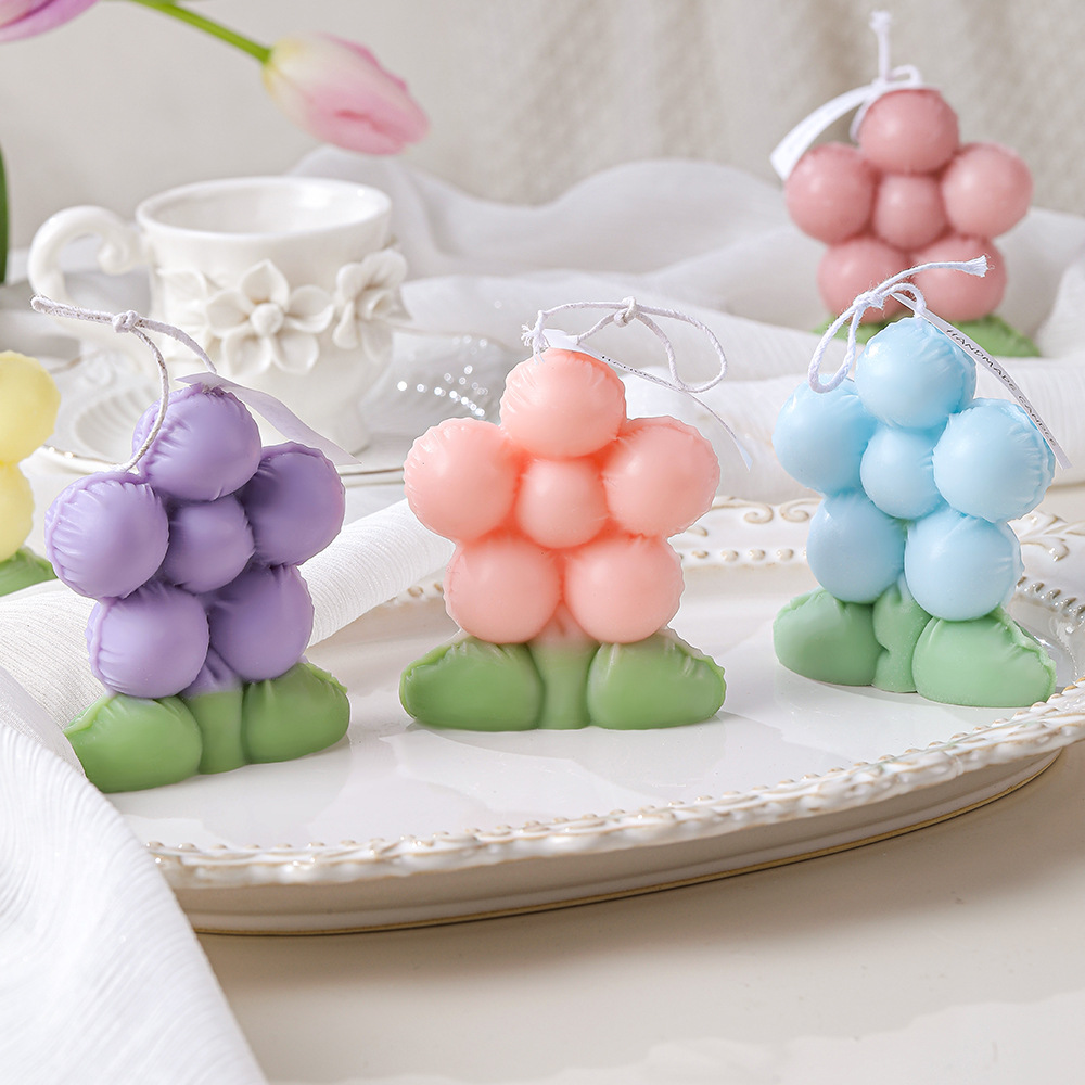 ins香熏禮物批發高顏值香氛蠟燭氛圍感情侶造型蠟燭花形花卉蠟燭