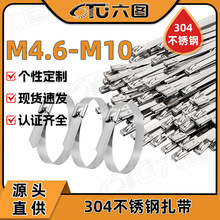 304不锈钢扎带批发自锁收紧室外船用捆绑金属扎丝/M4.6/M6/M8/M10