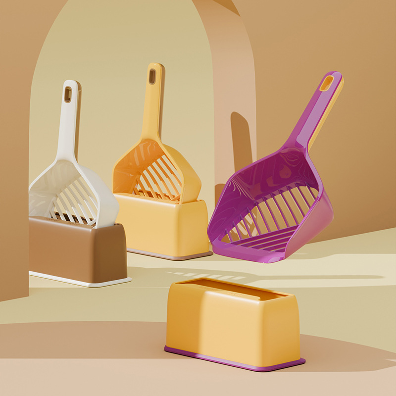 Productos transfronterizos para gatos de Amazon, arena para gatos de tofu, pala grande, caca, limpieza, limpieza, kit de inodoro, pala de arena para gatos