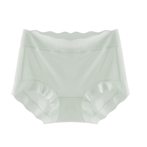 Patented ultra-thin plus-size seamless women's thong breathable mulberry silk antibacterial ice silk panties large size women's hip-lifting underwear
