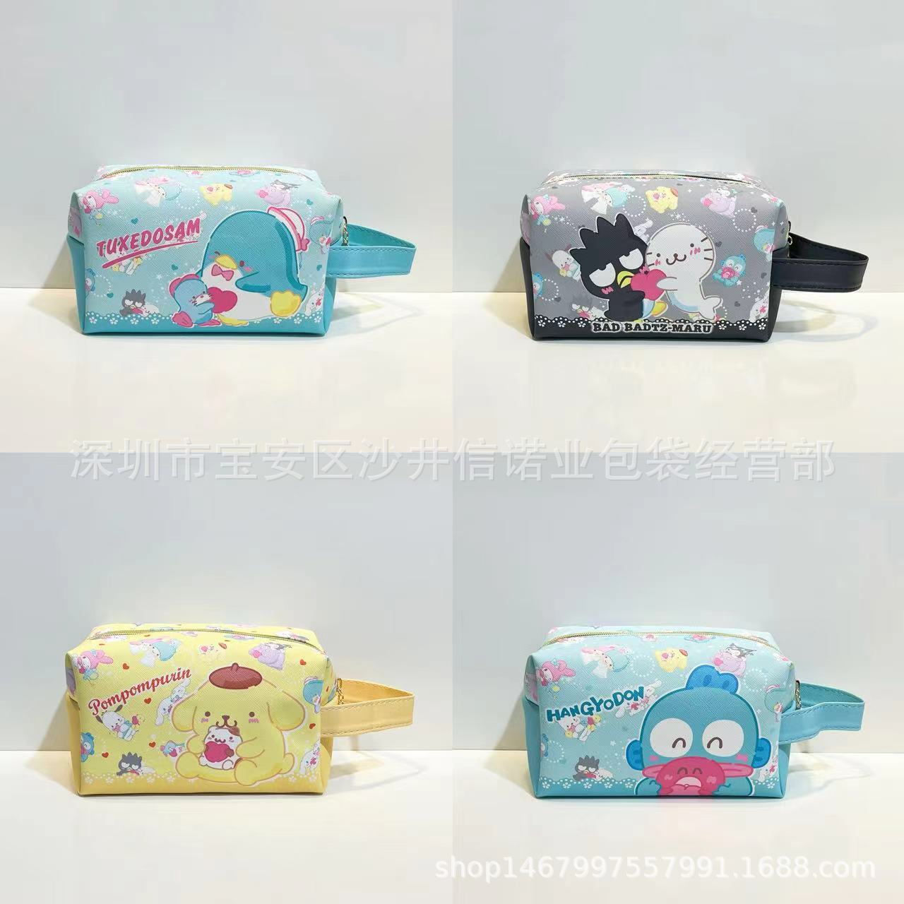 Cute handheld three dimensional cosmetic bag