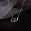 Brand necklace, universal small chain for key bag , does not fade, simple and elegant design, internet celebrity