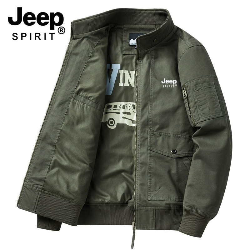 Куртка (Jeep) оверсайз для осени, несколько цветов, размеры M–4XL