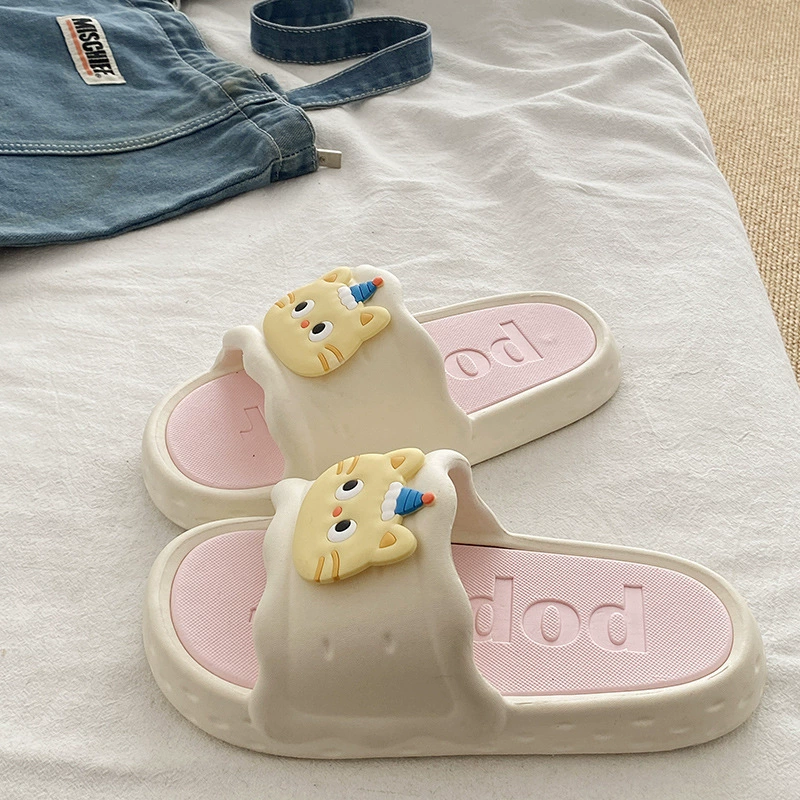 Женские тапочки из ЭВА с мультяшным рисунком, нескользящие и антибактериальные, с эффектом «пописывания», для ванной, общежития, улицы, новая модель 2025 года