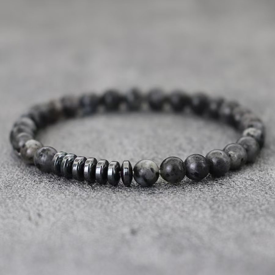 6MM 검정색 반짝이 + 검정색 담석