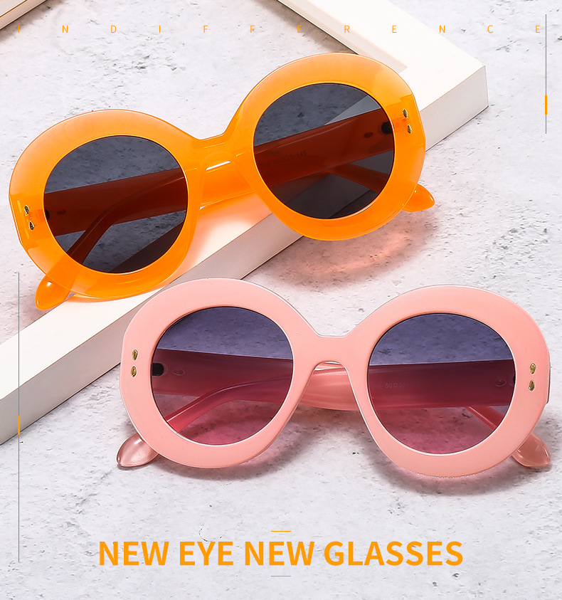 Fashion Ac Round Frame Full Frame Women's Sunglasses display picture 1