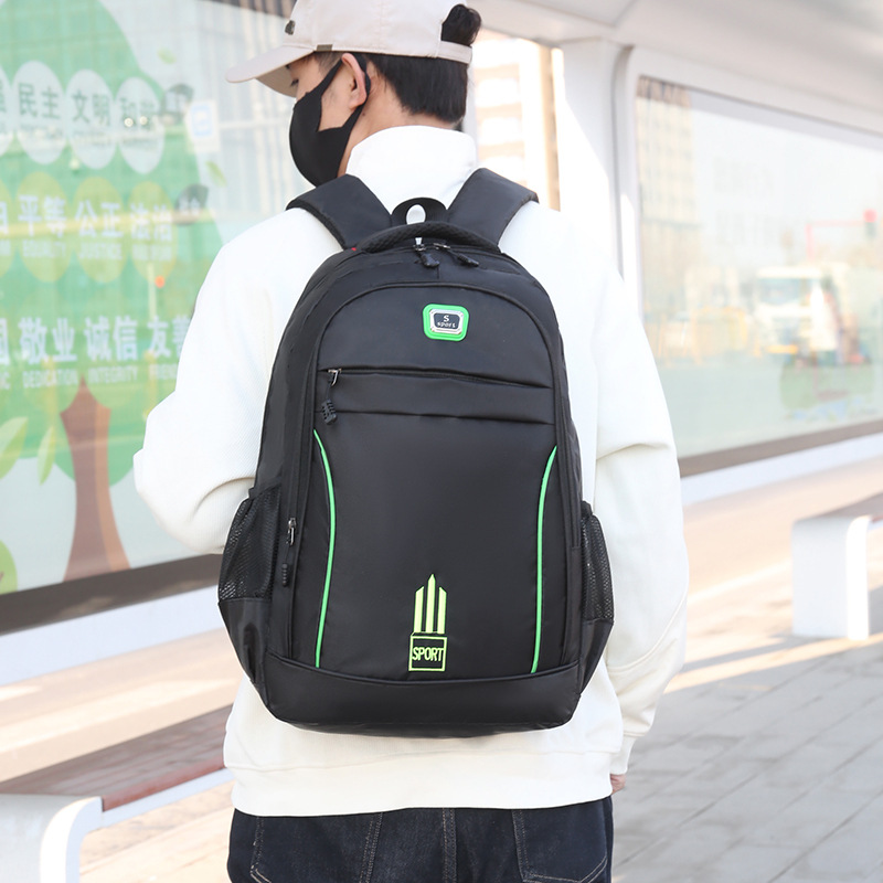 Backpack with large capacity and high-end feel, men's high-end feel, large capacity USB charging computer bag, student schoolbag undefined