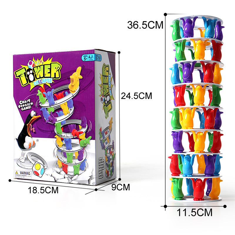 Torre de equilibrio transfronteriza Penguin Tower Puzzle juegos de mesa interactivos multijugador juguetes de mesa torre de bloques de mesa