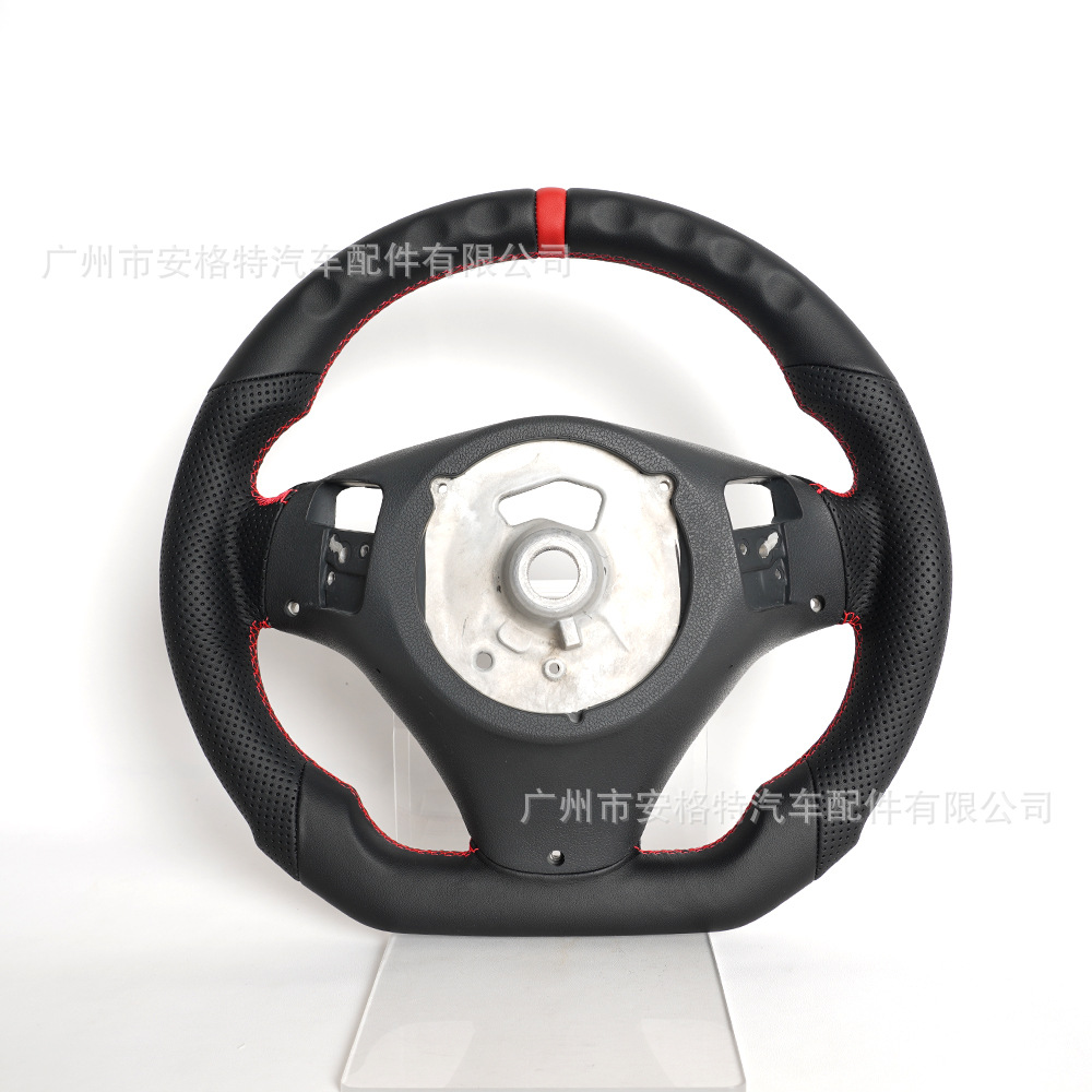 Cross-Border Hot Sale Suitable for 2006-2011 Bmw Bmw E90 E92 Racing Full Leather Steering Wheel Modification and Customization