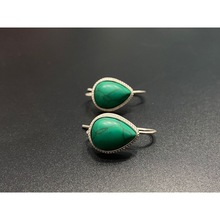 蒙古族乌珠穆沁民族风镀银手工嵌石耳挂耳圈耳钉耳饰松石玛瑙宝石