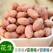 五香花生米烤熟多味奶香蒜香酥脆咸味休闲零食下酒菜花生【T505】