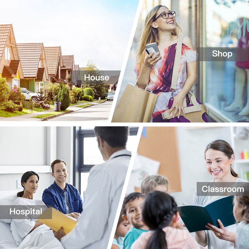 Smart Wireless Doorbell Long Range Waterproof Remote System 1 To 2_voghion.com