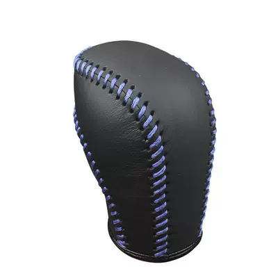 Magotan, CC, Passat, POLO, Tiguan, Sürətlər qutusu və əl tormozu başlıqları - volkswagen-sagitar2012-2018-models-plain-black-leather-with-blue-stitching-genuine-leather