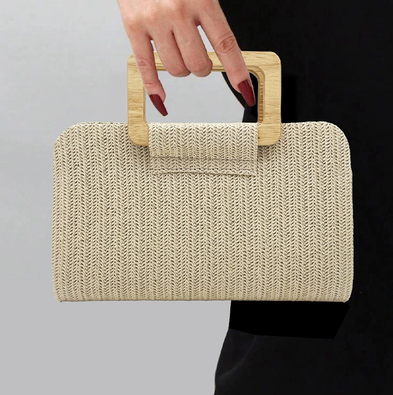 Straw shoulder bag, trend retro beach one-shoulder bag, high-end