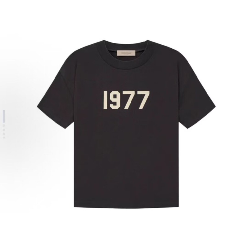 1977 Iron Black Essentials Short-Sleeve Men's T-Shirt Trendy Brand Fog High Street 2022 Spring/Summer Ningbo Quality Original Factory 1977 Iron Black Essentials Short-Sleeve Men's T-Shirt Trendy Brand Fog High Street 2022 Spring/Summer Ningbo Quality Original Factory