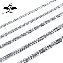 钛钢项链基础链百搭不锈钢不褪色o字链古巴盒子方珍珠蛇链花篮链